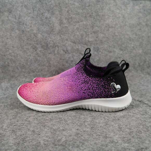 Skechers Shoes Kids 4 Slip On Sneakers Ultra Flex Casual Trainers Memory Foam - Picture 4 of 11